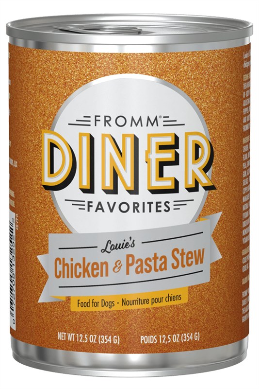 Fromm Diner Favorites Louies Chicken Pasta Stew Dog Food Can