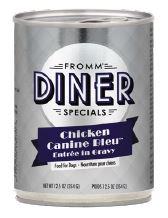 Fromm Diner Specials Chicken Canine Bleu Entree in Gravy Dog Food Cans