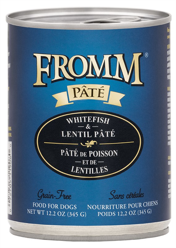 Fromm Whitefish and Lentil Pate Dog Food Can