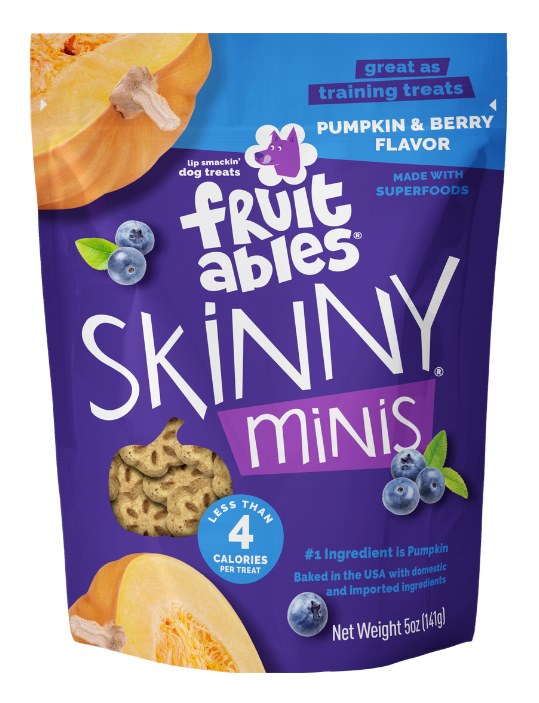 Fruitables Skinny Minis Pumpkin Berry Flavor Soft Chewy Dog Treats