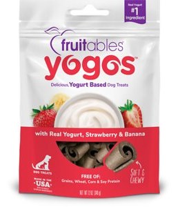 Fruitables Yogos Strawberry Banana Flavor Grain Free Dog Treats