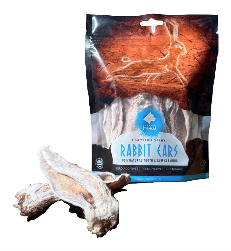 Furever Primal Rabbit Ear Natural Dog Chew
