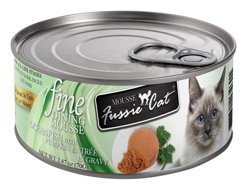 Fussie Cat Fine Dining Mousse Oceanfish with Pumpkin Entree Wet Cat Food