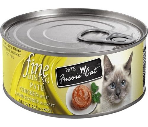 Fussie Cat Fine Dining Pate Chicken with Lamb Entree in Gravy