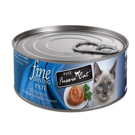 Fussie Cat Fine Dining Pate Tuna with Shrimp Entree in Gravy