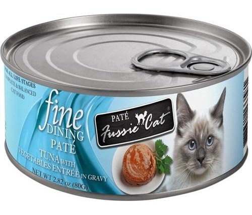 Fussie Cat Fine Dining Pate Tuna with Vegetables Entree in Gravy Cans