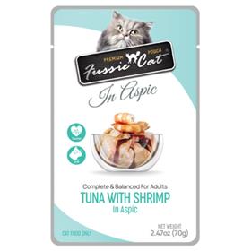 Fussie Cat Premium Pouch in Aspic Tuna with Shrimp
