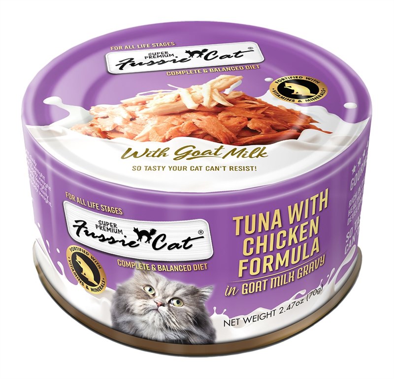 Fussie Cat Tuna with Chicken Formula in Goat Milk Gravy
