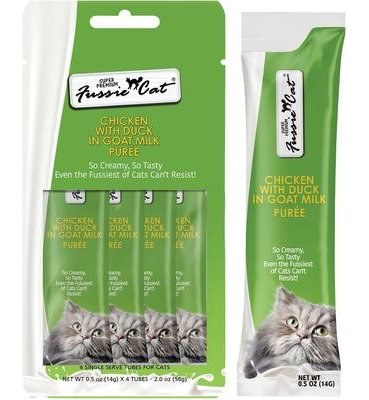 FussieCat Puree Chicken with Duck in Goat Milk Puree