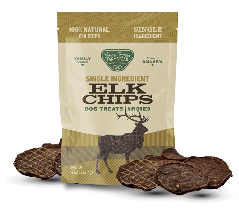 Gaines Family Farmstead Dog Treat Elk Chips
