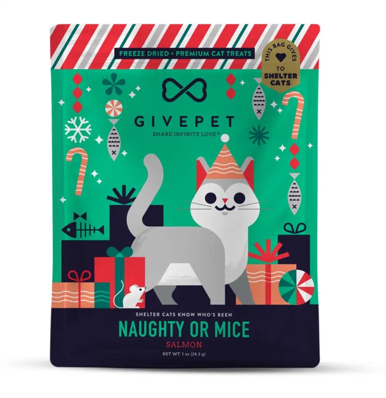 GivePet Holiday Naughty or Mice Freeze Dried Cat Treats