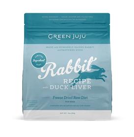Green Juju Freeze Dried Rabbit Recipe with Duck Liver Dog Food