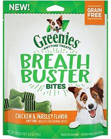 Greenies Breath Buster Bites Chicken and Parsley Flavor Treats for Dogs