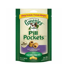 Greenies Pill Pockets Canine Roasted Duck and Pea Allergy Formula