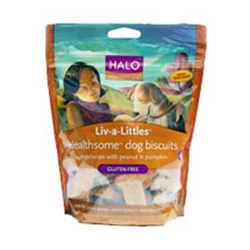 Halo Liv-A-Little Healthsome Peanut N Pumpkin Dog Biscuits