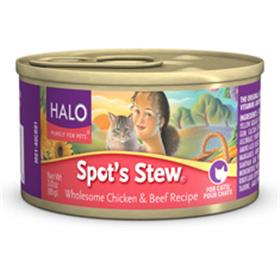 Halo Spots Stew for Cats Wholesome Beef and Chicken Cans