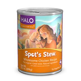 Halo Spots Stew for Dogs Wholesome Chicken Cans
