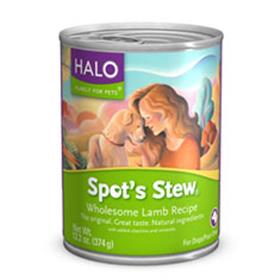 Halo Spots Stew for Dogs Wholesome Lamb Cans