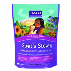 Halo Spots Stew Small Breed Turkey Duck and Pheasant Formula