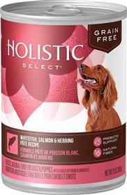 Holistic Select Whitefish Salmon Herring Pate Recipe Grain Free Canned Dog Food