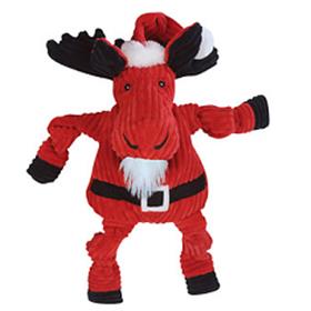 HuggleHounds Holiday Santa Moose Knottie Dog Toy