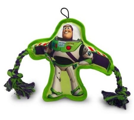 Hyper Pet Disney Buzz Lightyear Flat Squeaker Rope Dog Toy