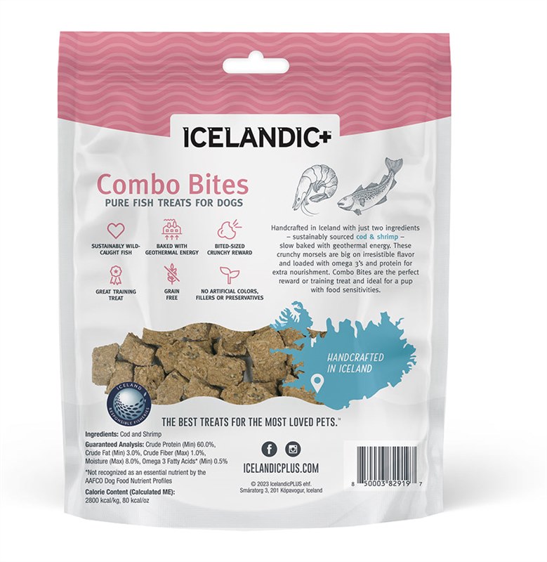 Icelandic Cod and Shrimp Combo Bites Fish Dog Treat