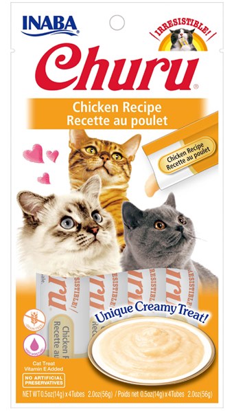 Inaba Churu Grain Free Chicken Puree Lickable Cat Treat