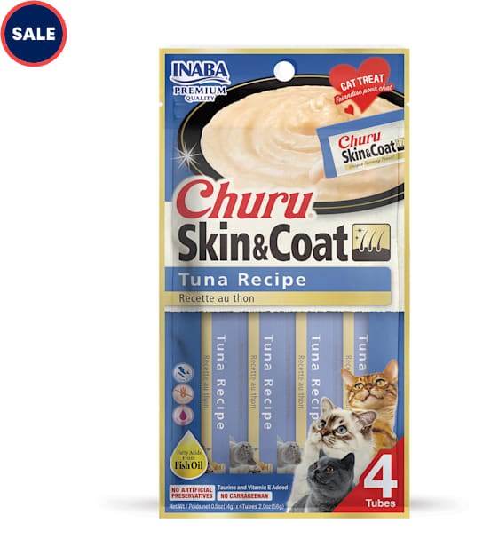 Inaba Churu Grain Free Skin Coat Tuna Recipe Lickable Cat Treat