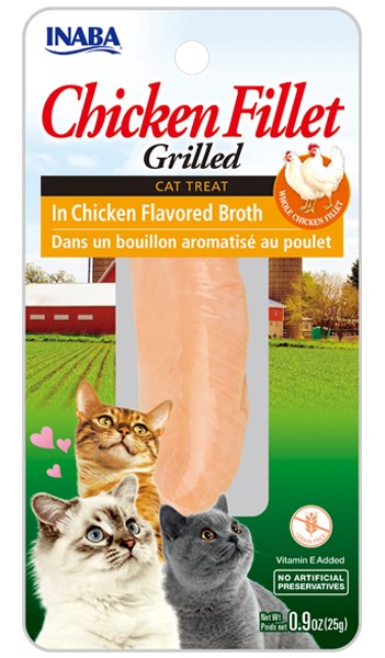 Inaba Ciao Grain Free Grilled Chicken Fillet in Chicken Flavored Broth Cat Treat