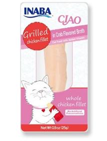 Inaba Ciao Grain Free Grilled Chicken Fillet in Crab Flavored Broth Cat Treat