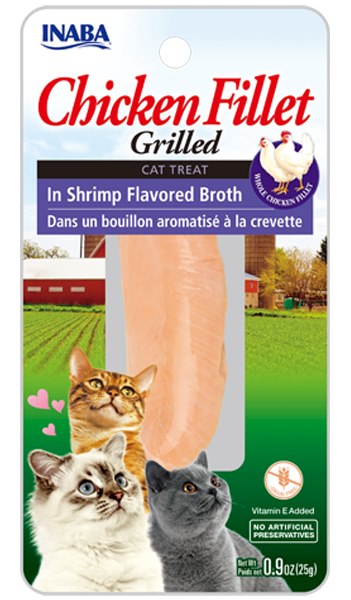 Inaba Ciao Grain Free Grilled Chicken Fillet in Shrimp Flavored Broth Cat Treat