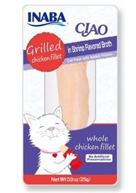 Inaba Ciao Grain Free Grilled Chicken Fillet in Shrimp Flavored Broth Cat Treat