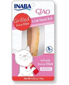 Inaba Ciao Grain Free Grilled Tuna Fillet in Crab Flavored Broth Cat Treat