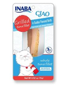 Inaba Ciao Grain Free Grilled Tuna Fillet in Scallop Flavored Broth Cat Treat