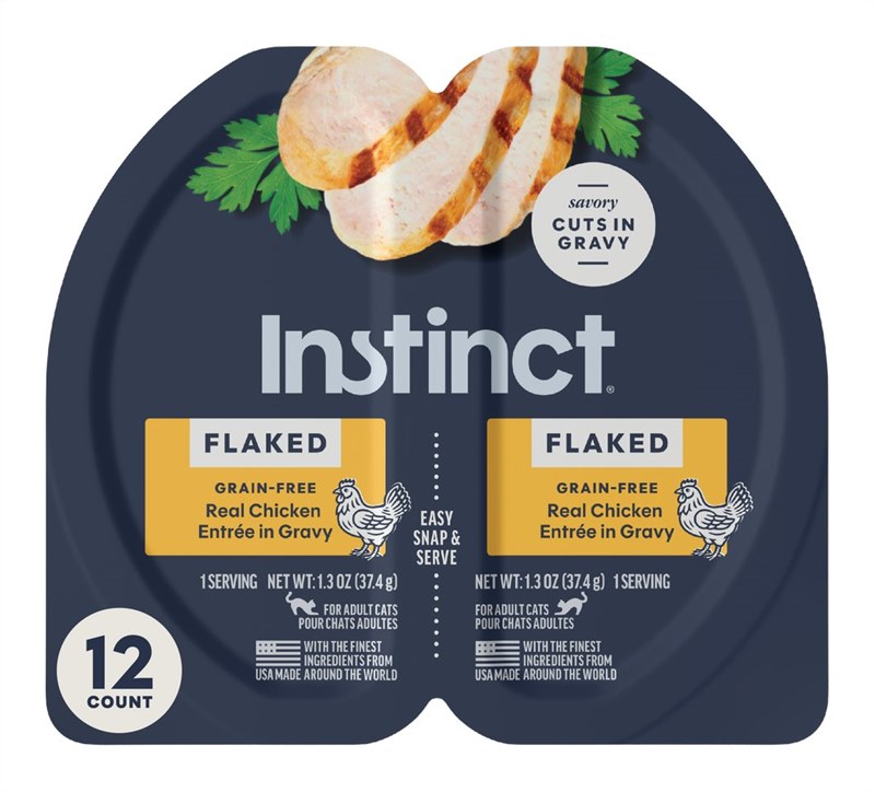 Instinct Flaked Grain Free Split Cup Chicken in Gravy Cat