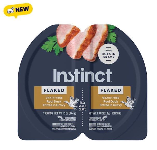 Instinct Flaked Grain Free Split Cup Duck in Gravy Cat