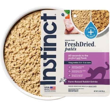Instinct Fresh Dried Pate Rabbit Freeze Dried Cat