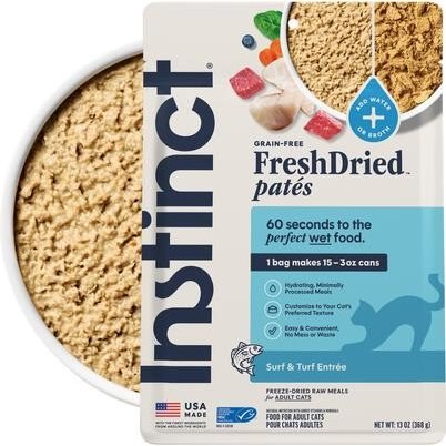 Instinct Fresh Dried Pate Surf and Turf Freeze Dried Cat