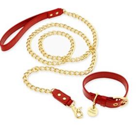 Juicy Couture Dog Collar and Chain Leash Set