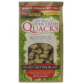 K9 Granola Factory Oven Fresh Quacks Peanut Butter Blast