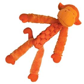 Kong Braidz Fuzzy Monkey Dog Toy