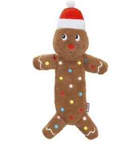 Kong Holiday Low Stuff Speckles Gingerbread Man Dog Toy