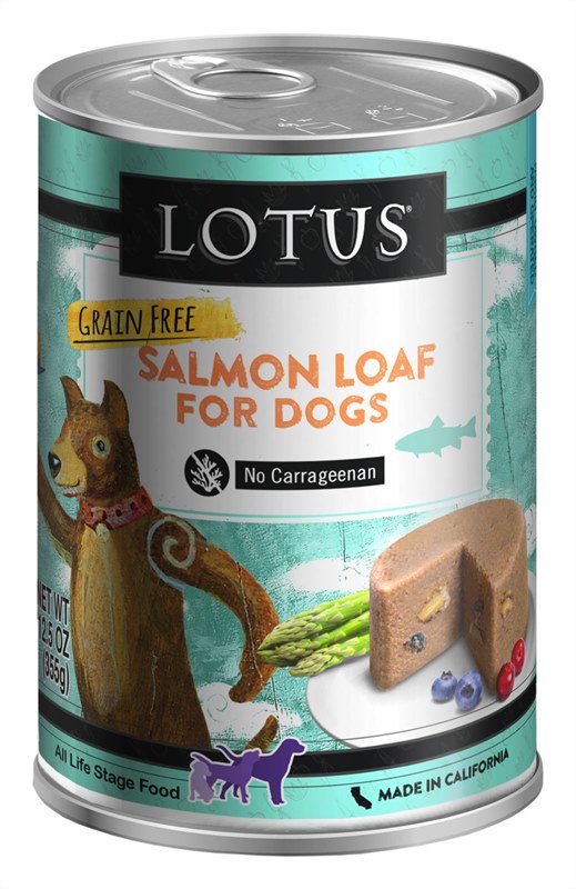 Lotus Grain Free Salmon Loaf Dog Food Can