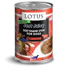 Lotus Just Juicy Beef Shank Dog Canned Food