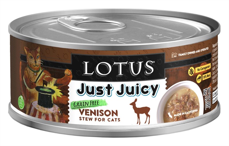 Lotus Just Juicy Venison Stew Grain Free Canned Cat Food