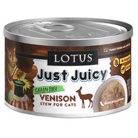 Lotus Just Juicy Venison Stew Grain Free Canned Cat Food