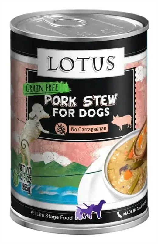 Lotus Pork Stew Grain Free Canned Dog Food