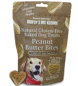 Marcys Pet Kitchen Natural Gluten Free Baked Peanut Butter Bites Dog Treats