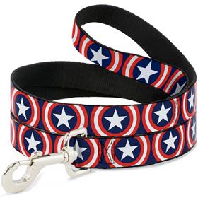 Marvel Dog Leash Captain America Shield Repeat Navy